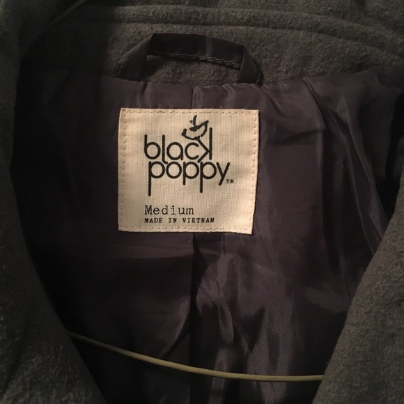 Black poppy pea coat - Picture 3 of 3